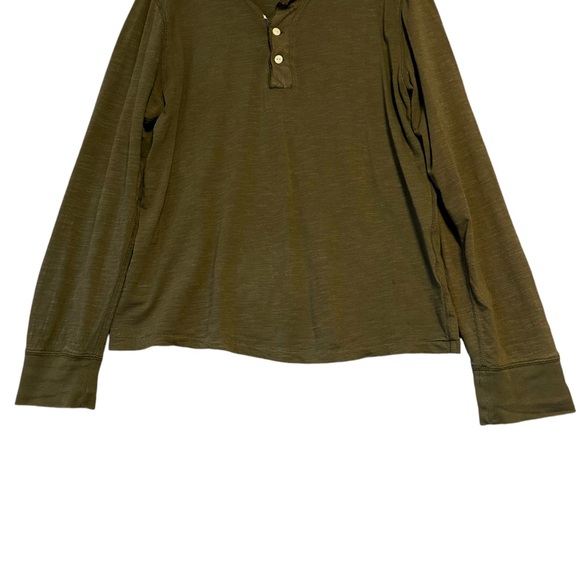 Ralph Lauren Denim & Supply | Green Henley Long Sleeve Size L 100% Cotton - Picture 4 of 12
